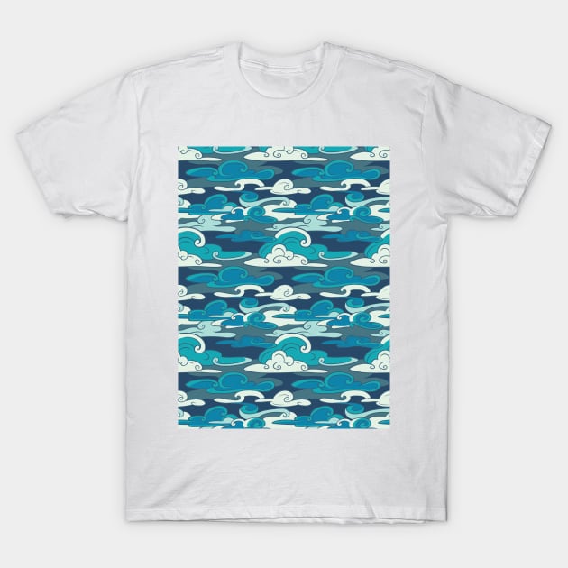 Blue Cloud T-Shirt by KucingKecil